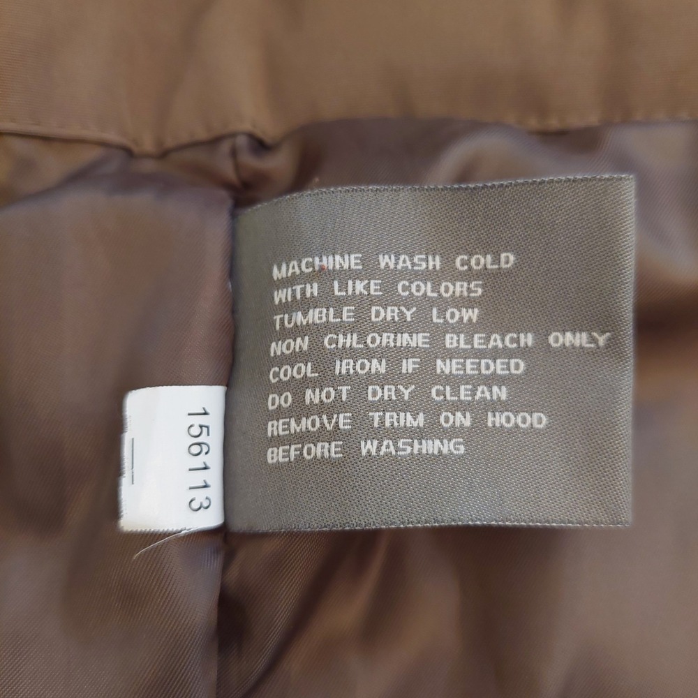Michael Kors Men's Heavyweight Hooded Bib Snorkel Parka Coat Beige Sz Large $375 - Picture 15 of 16